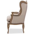 thumbnail image 5 of Baxton Studio Fauteuil d'Appoint en Beige Foncé et Brun, 5 of 5