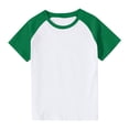 thumbnail image 1 of VKOYWKM T-Shirts pour Tout-Petits Garçons Filles à Blocs de Couleur Raglan Hauts Mignons Col Rond Manches Courtes T-Shirts Petites Filles Chemise de Rentrée, 1 of 9