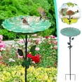 thumbnail image 1 of Bird Bath for Outside, Metal Birdbath Freestanding Bird Bath & Birdfeeder with 3-Pronged Base, Using for Outdoors Garden Patio Yard, Green(10.2 x 32.2 Inch), 1 of 9