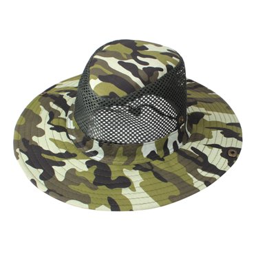 Fgnfyis Summer Fishing Sunshade Hat Outdoor Camouflage Breathable Sandal Hat Western Cowboy Sunshade Hat Net Hat Womens Hats CE6