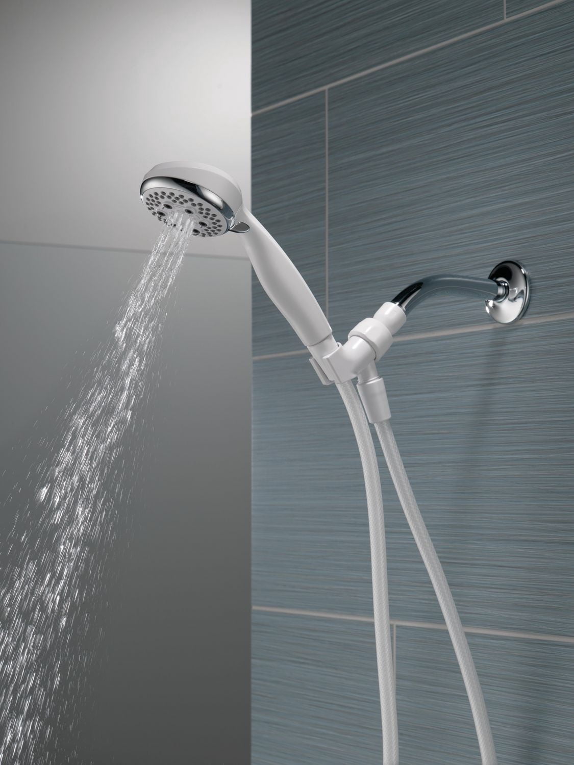Peerless 4-Setting Hand Shower in White and Chrome