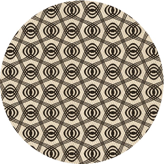Ahgly Company Tapis Rond Lavable en Machine Intérieur Transitionnel Blond Doré Or, 5 Pieds Rond