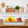 thumbnail image 3 of RORPOIR Enamel Baking Tray Multifunctional Storage Pan for Kitchen Restaurant Food Baking Pan for Pancakes Fruits and Bread, 3 of 8
