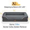 thumbnail image 5 of Washable Orthopedic Large Dog Bed - Removable Orthopedic Foam Dogs Beds with Bolsters Waterproof Large Dog Bed and Non-Slip Bottom Extra Large Dogs Beds Sofa, 5 of 5