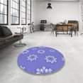 thumbnail image 4 of Ahgly Tapis d'Intérieur Lavable en Machine Carré Transitionnel Mimosa Violet, 3 Pieds Carré, 4 of 7