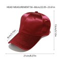 thumbnail image 2 of Pink Pretty Satin Baseball Hat For Women Casual Style In Soft Pink Free Size 22.8 Inch, 2 of 2