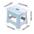 thumbnail image 3 of Tabouret Pliant Compact Siège Utilitaire Léger Design Portable Gain de Place Outil à Pédale Mobilier Polyvalent Maison Bureau Extérieur Construction en Plastique Motif à Grille Carrée F-32 C, 3 of 6