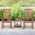thumbnail image 4 of Gymax Rocking Chair High-Back Outdoor Rocker with Smooth Rocking Base for Backyard, 4 of 8