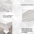 thumbnail image 4 of Amzcrzy Ice Silk Bed Sheet Set Ice Silk Bed Sheet Pillow Case 3-Piece Set - and Luxurious Soft Ice Silk Bed Sheet Suitable for All Seasons Cool Ice Silk Fabric Machine Washable, 4 of 9