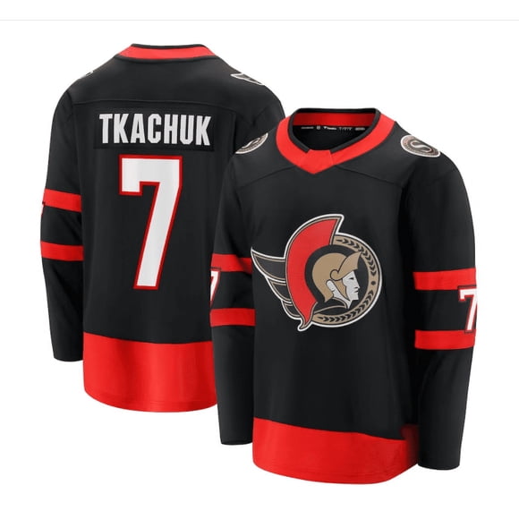 Chandail de Hockey sur Glace pour Hommes et Femmes Senators d'Ottawa TKACHUK 7# BAINERSON 19# NORRIS 9# Chandail avec Nom de Joueur