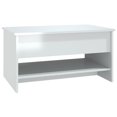 thumbnail image 3 of vidaXL Coffee Table High Gloss White 80x50x40 cm Engineered Wood, 3 of 5