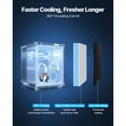 thumbnail image 3 of KFFKFF Mini Fridge, 1.6 Cu.Ft, Single Door Compact Refrigerator, Adjustable Temperature, Metal Shelf, Energy Efficient Small Refrigerator, Reversible Door, Low Noise, 3 of 9