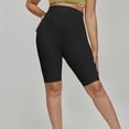 thumbnail image 2 of Qtocio Plus Size Shorts,Women's Solid Color High Waisted Supportive Shorts for Yoga and Workout Summer Activities, 2 of 3