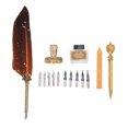 thumbnail image 2 of Antique Feather Pen Quill Pen Set With10 Interchangeable Nib Letter Opener Pen Holder Ink Empty Bottle For Writing Drawing Signature Wedding Decoration Birthday Gift, 2 of 8