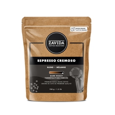 Café en Grains Zavida Espresso Cremoso Torréfaction Foncée 700g