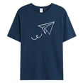 thumbnail image 3 of BOBOGOJP T-shirt à Encolure pour Homme, Mode, Manches Courtes, Col Montant, Extensible, Coupe Ajustée, Couche, T-shirt Basique, Hauts (Navy,m), 3 of 5