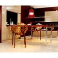 thumbnail image 4 of Compamia ISP052-TORA Chaise de Salle à Manger Moderne en Polycarbonate Cristal Orange Transparent - Lot de 2, 4 of 10