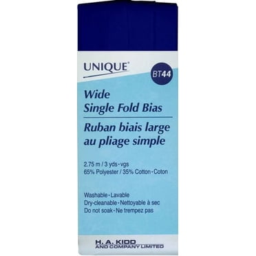 UNIQUE Wide Single-Fold Bias Tape 25 mm (0.98 in) × 2.75 m (3.01 yd) Navy