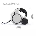 thumbnail image 3 of Hearth & Gear 16ft Retractable Dog Leash With Light And Dog Poop Bag Dispenser Retractable Dog Leash Training Walking Leash Upgraded Locking System Non Handle Small Dog Leash Strong Dog Leashes, 3 of 4