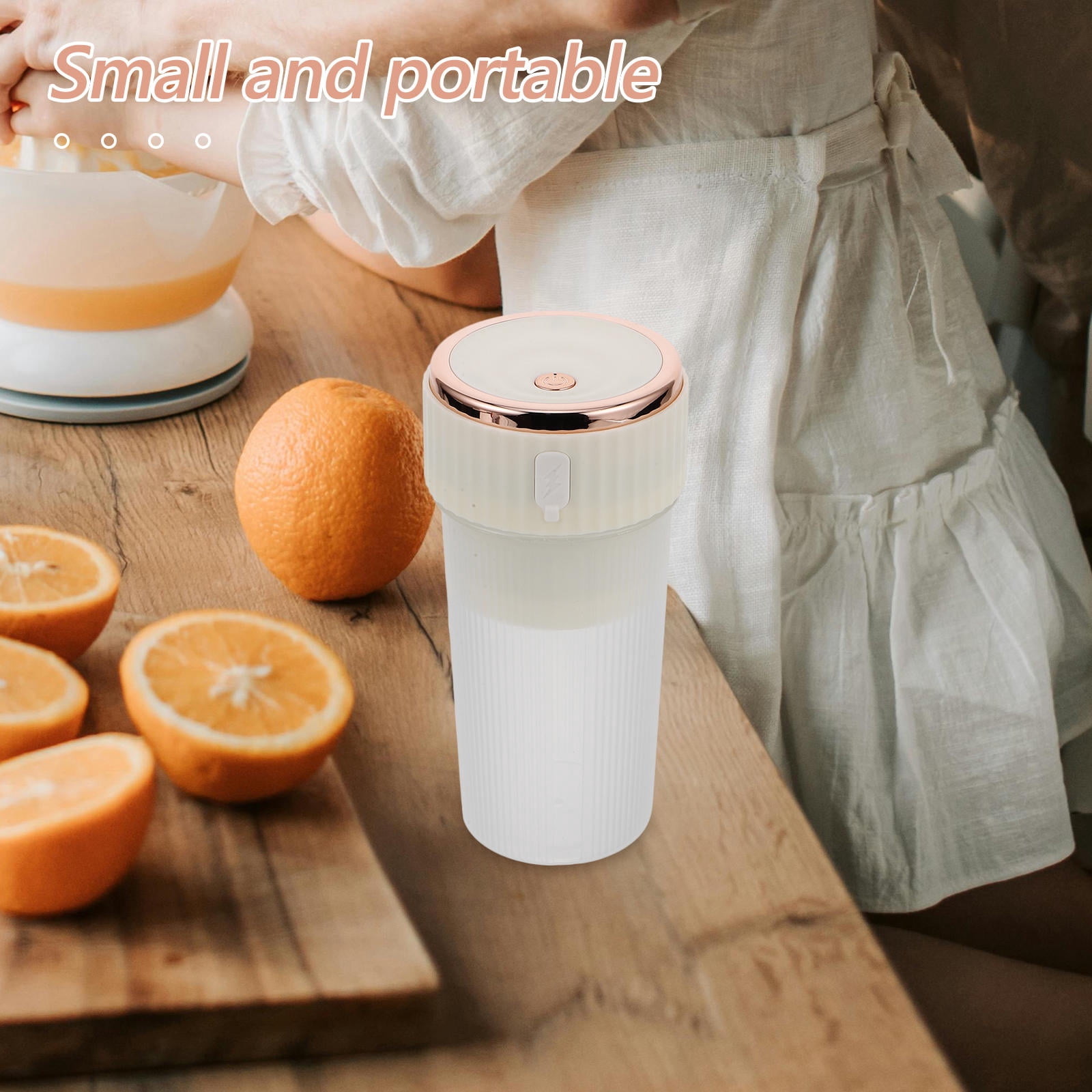 SOPOTUTU Hand Held Blender Mini Blenders PC Beige 1Set for Office and Gym Use