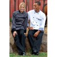 thumbnail image 1 of Uncommon Threads 0404-6408 Newport Chef Coat 10 Buttons in Slate/Black Trim - 4XLarge, 1 of 1