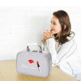 thumbnail image 4 of Makeup Case Lip Printed Portable Top Handle Makeup Box Cosmetic Organizer, 4 of 8