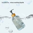 thumbnail image 3 of EGNMCR Bathroom Storage & Organization Vertical Glass Soap Dispenser Bathroom Hand Soap Dispenser 14 Ounce Kitchen Hand Soap And Dishwashing Soap Dispenser Set Soap press, 3 of 6