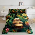 thumbnail image 2 of Erosebridal Ensemble de Literie pour Tout-Petit à Imprimé Ornithorynque, Couette avec Insert de Palmier de Jungle Tropicale, Réversible 2 Pcs, 2 of 7