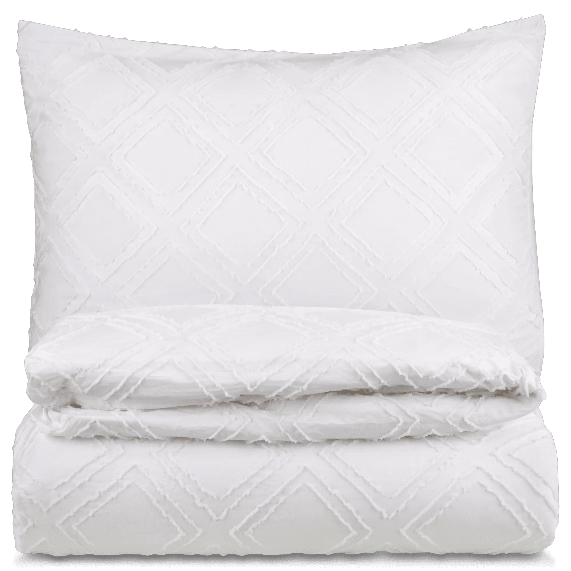 Bouclair Blanc Obra - Ensemble de Housse de Couette Jumeau