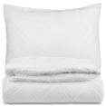 thumbnail image 1 of Bouclair Blanc Obra - Ensemble de Housse de Couette Jumeau, 1 of 10