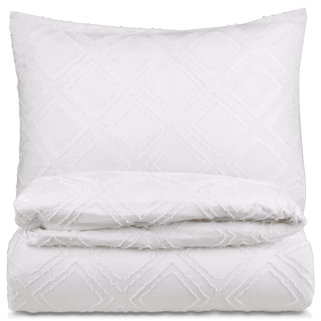 Bouclair Blanc Obra - Ensemble de Housse de Couette Jumeau