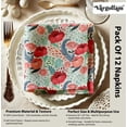 thumbnail image 4 of Vargottam Serviettes en Mousseline de Coton à Imprimé de Fleurs Rouges Vibrantes en Floraison - Ensemble de 12, 20 Pouces, Luxueuses et Absorbantes, Parfaites pour les Occasions Festives, les Repas en Plein Air et la Déco de la Maison - Lavable à la Machine, 4 of 7