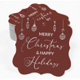 thumbnail image 2 of Inkdotpot Pack Of 50 Real Silver Foil Bracket Shape Paper Tags Merry Christmas & Happy Text Favor Hang Tags, 2 of 7