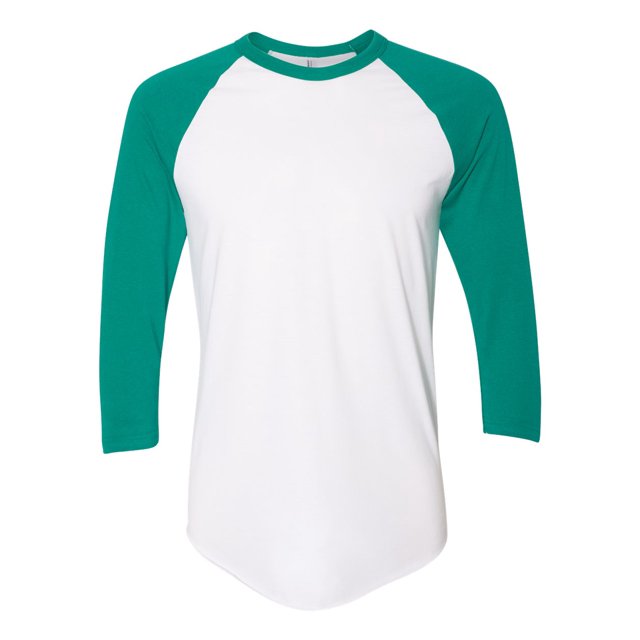 T-shirt Raglan à Manches Trois-Quarts 5050, XS, Blanc-Vert