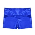 thumbnail image 3 of vastwit Girls Shiny Metallic Shorts Gymnastics Dance Shorts Royal Blue 4, 3 of 5