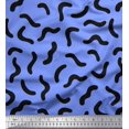 thumbnail image 1 of Soimoi Blue polyester Crepe Fabric Brush Stroke Abstract Fabric Prints By Yard 42 Inch Wide, 1 of 3