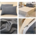thumbnail image 4 of Washed Cotton Style 4-Piece Bedding Set Full/Queen Size Reversible Comforter Cover with Pillowcases Breathable Soft Bed Set for Dorm Room Home Decor, 4 of 6
