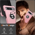 thumbnail image 3 of KOMI for Google Pixel 8 Pro Case, Slim Tough Rugged Shockproof Protective Pixel 8 Pro Phone Case with Metal Ring Kickstand for Google 8 Pro Case, Pink, 3 of 5