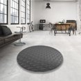 thumbnail image 4 of Ahgly Company Tapis de Zone Rond d'Intérieur Lavable à la Machine, Style Transitionnel, Gris Platine, 4 Pieds Rond, 4 of 7