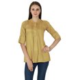thumbnail image 1 of Haut Décontracté Été Robe d'Été Unie Tunique Boho Coton Vêtements pour Femmes, 1 of 4