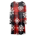 thumbnail image 4 of Zanarzt Robe Décontractée pour Fille à Manches Longues, Imprimé de Noël pour Fille, Bal de Promo, Fête de Noël, Robes pour Fille Rouge, 4-5 Ans, 4 of 5