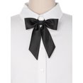 thumbnail image 4 of INSPIRE CHIC Women's Bow Ties Solid Color Western Ribbon Pre-Tied Bowties Black, 4 of 6
