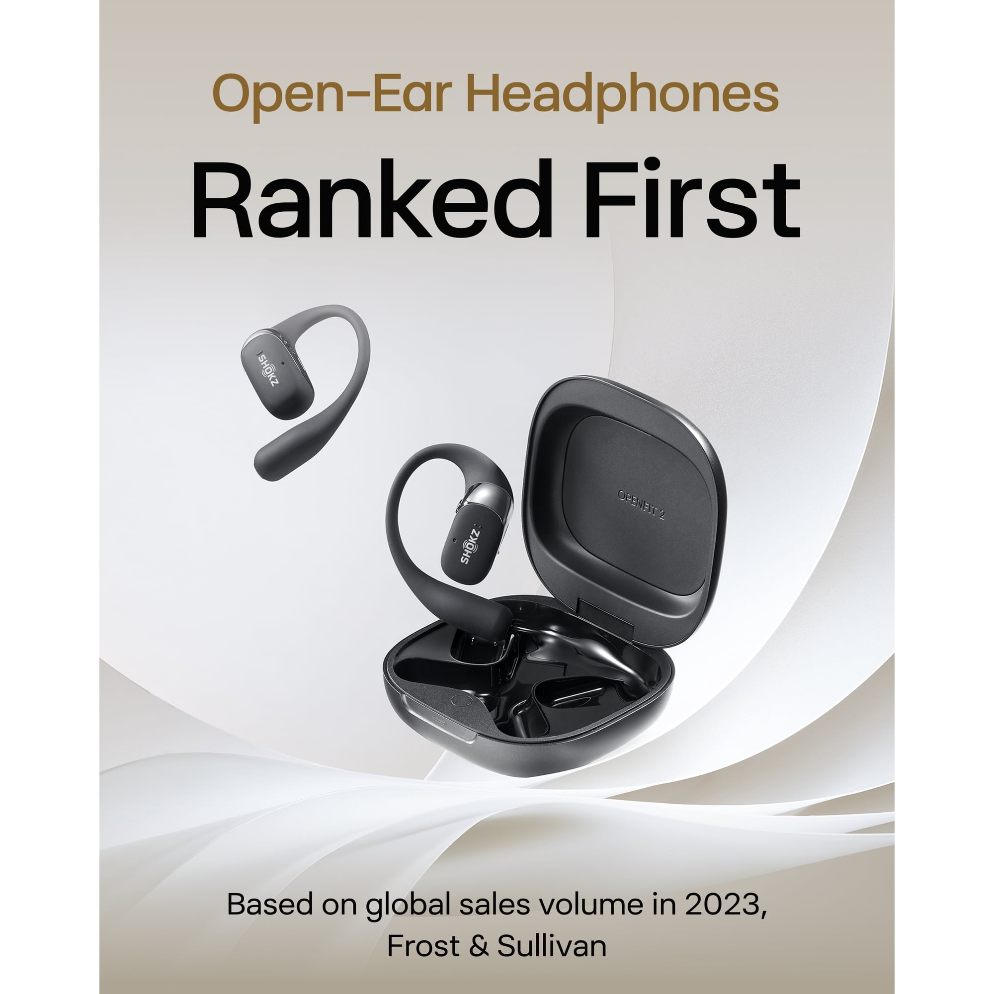 New Shokz OpenFit 2 - Open-Ear Wireless Bluetooth Headphones