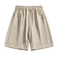 thumbnail image 1 of EOYWHK Mens Gym Shorts Elastic Waist Workout Shorts Drawstring Loose Wide-Leg Half Length Lounge Trouser ,S-3XL, 1 of 5