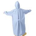 thumbnail image 4 of Toddler Rain Coat Children's Extended Coverage Raincoat for Backpack Protection Hooded Students Solid Rain Jacket Poncho Pluie Enfant Blue 10 Years-12 Years, 4 of 4