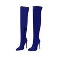 thumbnail image 3 of Woobling Women Slip Resistant Thigh High Boot Work Tall Comfortable Heels Blue 9, 3 of 9
