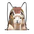 thumbnail image 1 of Xecao Cute Alpaca in Daze Pattern Sports Drawstring Backpack - String Swim Gym Bag with Wet Proof Pocket for Women&Men-Medium, 1 of 6