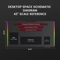 thumbnail image 3 of GTRACING Adjustable Height RGB Electric Sit or Stand Computer Desk with LED Lights for Adults , Black, 3 of 9