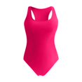 thumbnail image 3 of Women's Athletic Racerback Swimsuit - Color Block Boyleg Bathing Suit - Removable Padding - Nylon/Spandex - S-XXL - Lap Swimming, 3 of 4