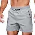 thumbnail image 1 of asjyhkr Mens Gym Shorts Quick Drying Zipper Pockets Workout Shorts Drawstring Elastic Waisted Athletic Shorts, 1 of 7